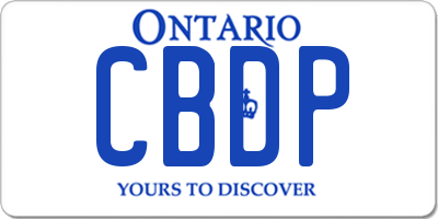 ON license plate CBDP