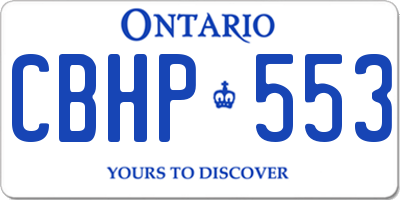 ON license plate CBHP553