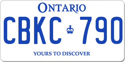 ON license plate CBKC790