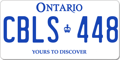 ON license plate CBLS448