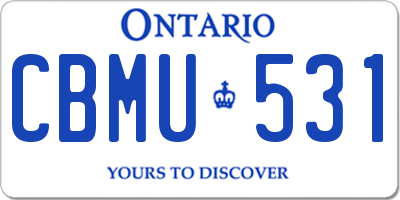 ON license plate CBMU531