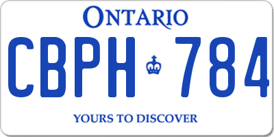 ON license plate CBPH784