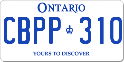 ON license plate CBPP310