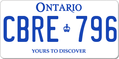 ON license plate CBRE796