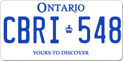 ON license plate CBRI548