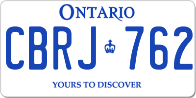 ON license plate CBRJ762