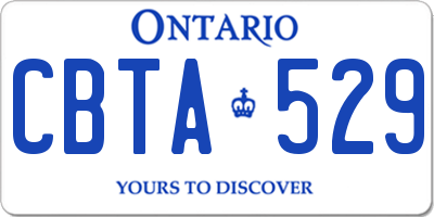 ON license plate CBTA529