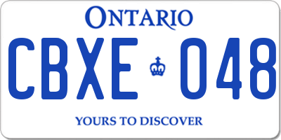 ON license plate CBXE048