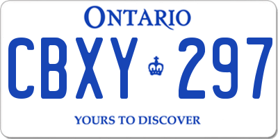 ON license plate CBXY297