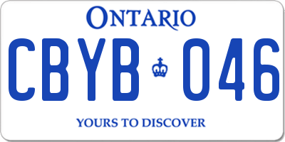 ON license plate CBYB046