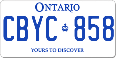 ON license plate CBYC858