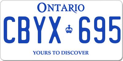 ON license plate CBYX695