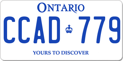 ON license plate CCAD779