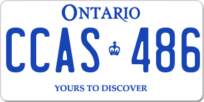 ON license plate CCAS486
