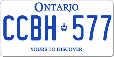 ON license plate CCBH577