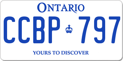 ON license plate CCBP797