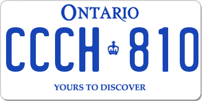 ON license plate CCCH810