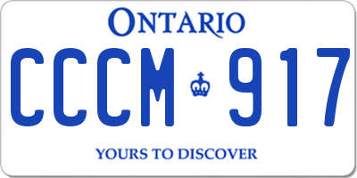ON license plate CCCM917