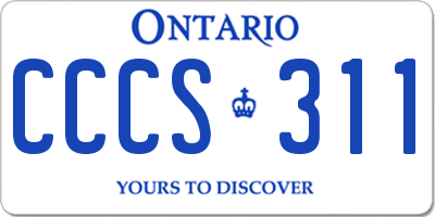 ON license plate CCCS311