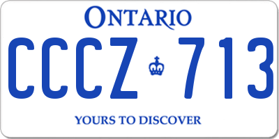ON license plate CCCZ713