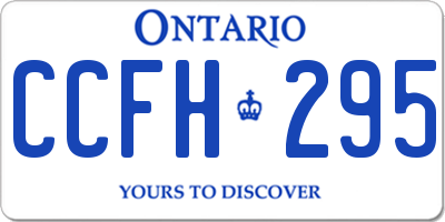 ON license plate CCFH295