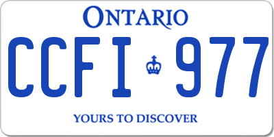 ON license plate CCFI977