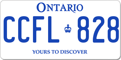 ON license plate CCFL828