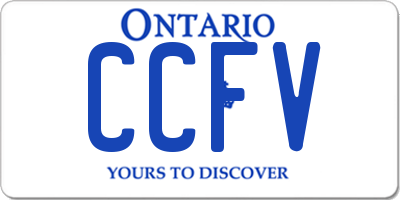 ON license plate CCFV