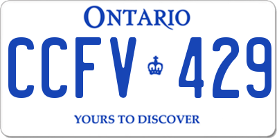 ON license plate CCFV429