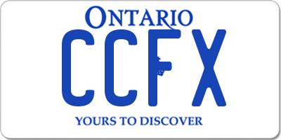ON license plate CCFX