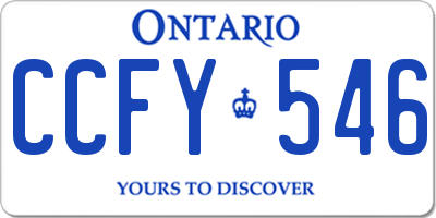 ON license plate CCFY546