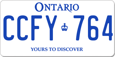 ON license plate CCFY764