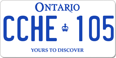 ON license plate CCHE105