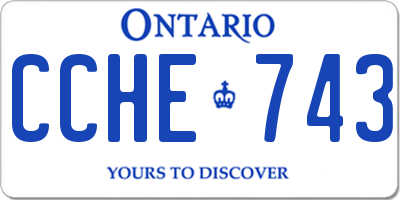 ON license plate CCHE743