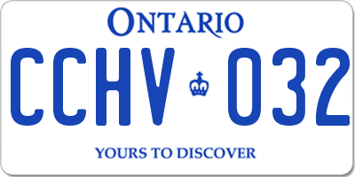 ON license plate CCHV032