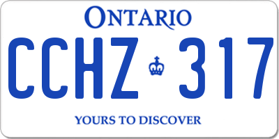 ON license plate CCHZ317
