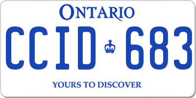 ON license plate CCID683