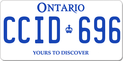 ON license plate CCID696
