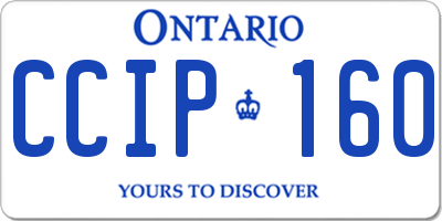 ON license plate CCIP160