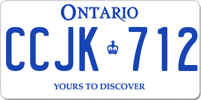 ON license plate CCJK712