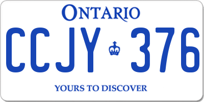 ON license plate CCJY376