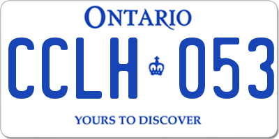 ON license plate CCLH053