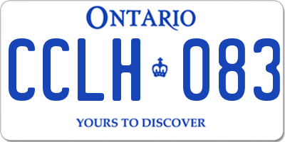 ON license plate CCLH083