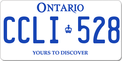 ON license plate CCLI528