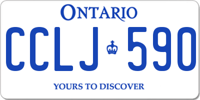 ON license plate CCLJ590