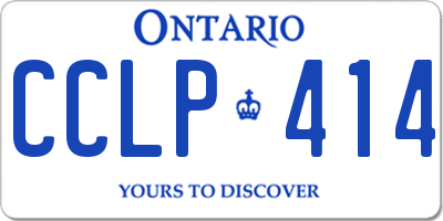 ON license plate CCLP414