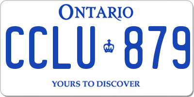 ON license plate CCLU879
