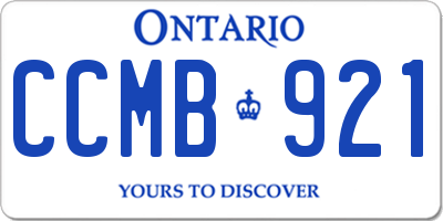 ON license plate CCMB921