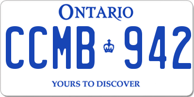 ON license plate CCMB942