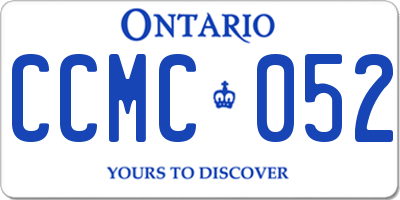 ON license plate CCMC052